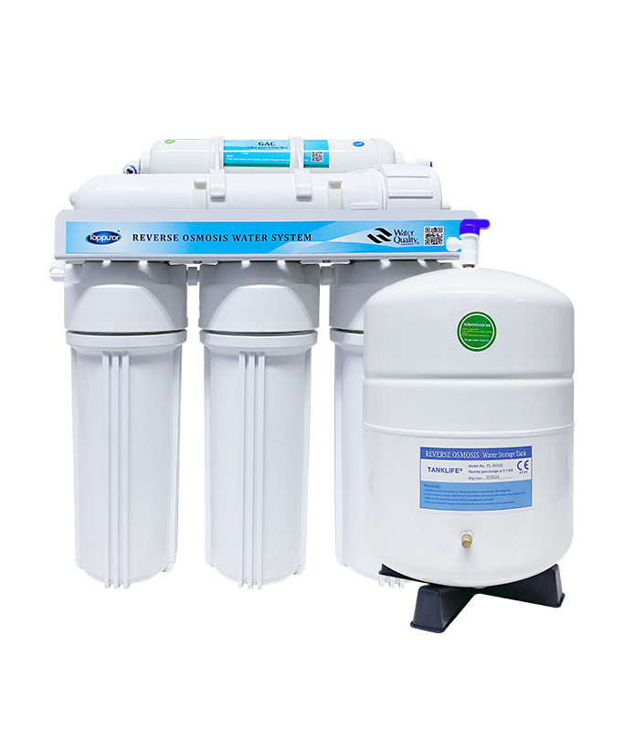 80GPD 5 Stage RO System Without Pump + 3.2G Steel Tank