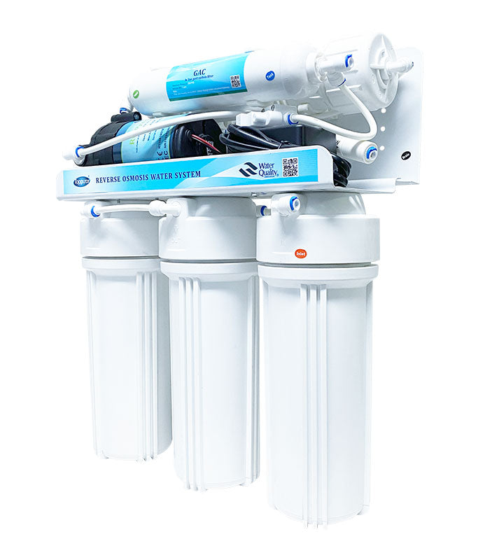 80GPD 5 Stage RO System with Pump + 3.2G Steel Tank