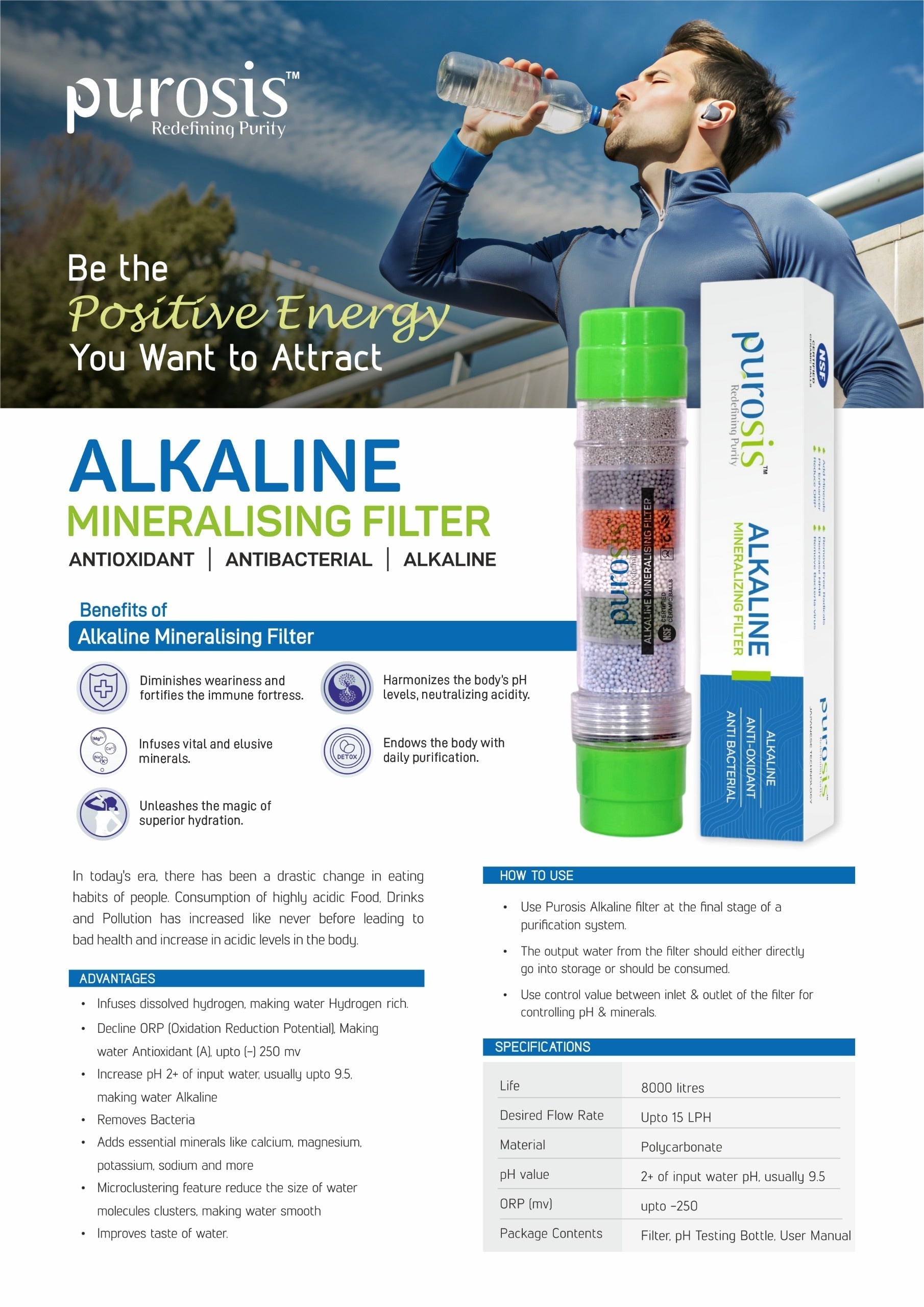 Purosis Alkaline Mineralizing Filter